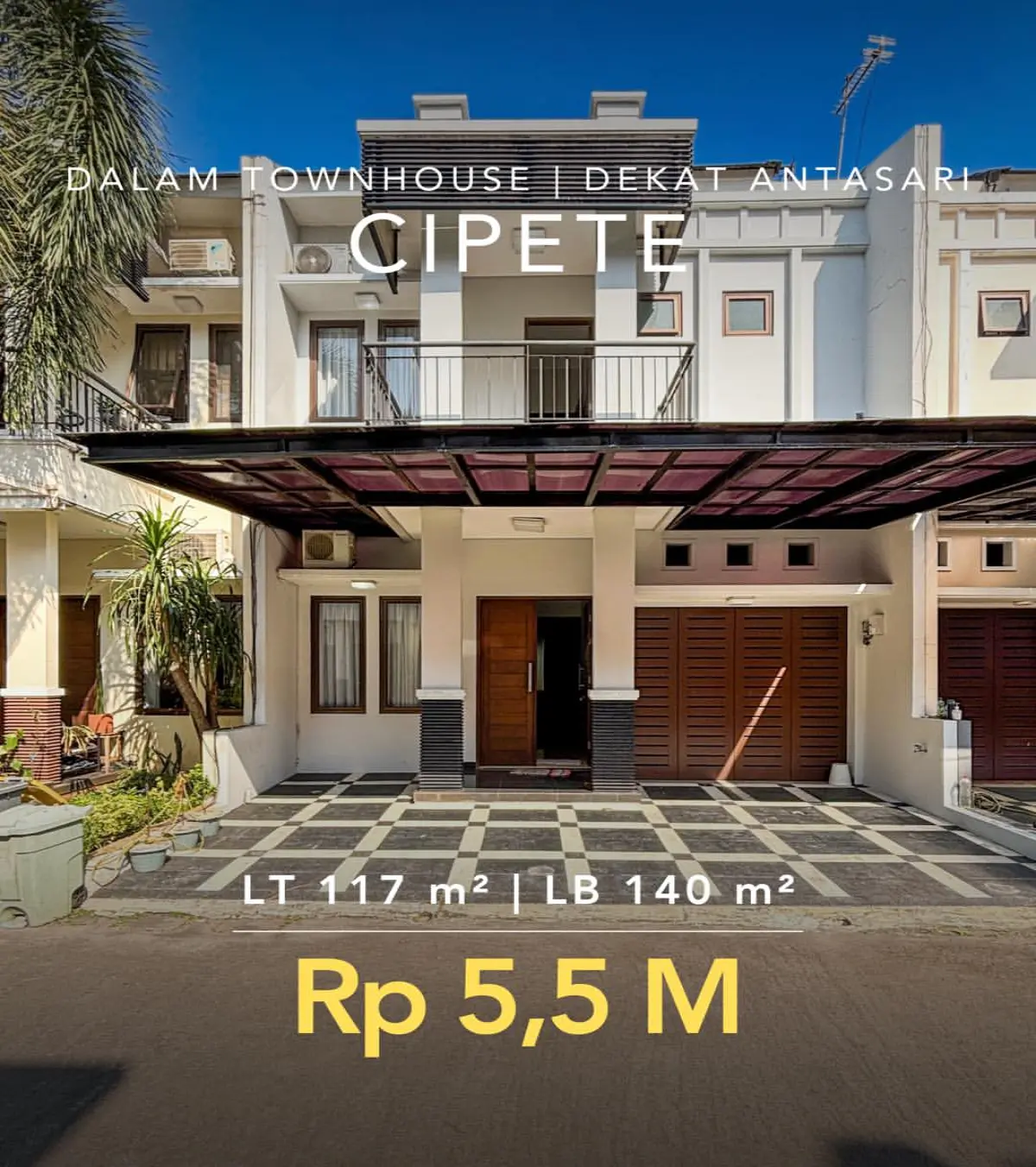 Rumah Dijual Cipete Jakarta Selatan Dalam Townhouse