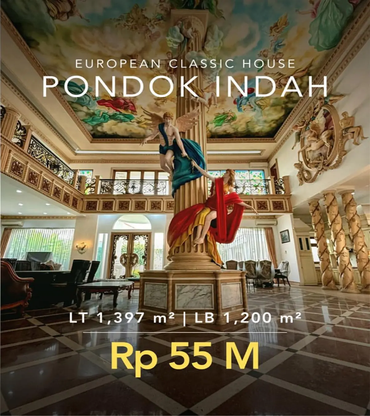 Rumah Dijual Pondok Indah Jakarta Selatan | Design European Classic
