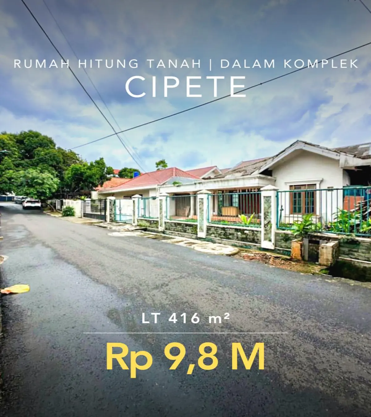 Rumah Dijual Cipete Jakarta Selatan | Rumah Hitung Tanah Dalam Komplek