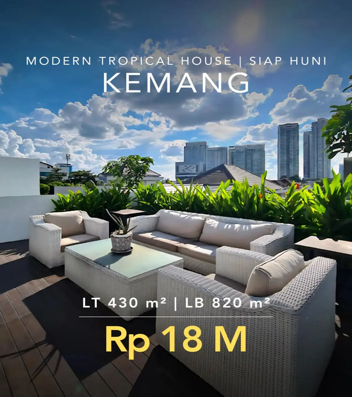Rumah Dijual Kemang Jakarta Selatan | Modern Tropical House