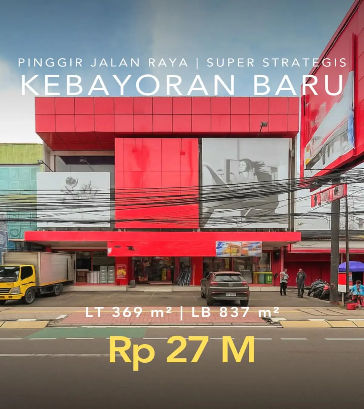 Dijual Commercial Area Kebayoran Baru Jakarta Selatan Lokasi strategis pinggir jalan raya