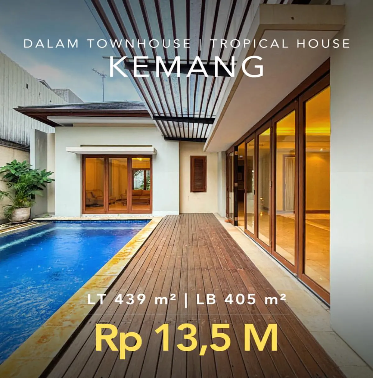 Rumah Dijual Kemang Jakarta Selatan Tropical House Dalam Townhouse