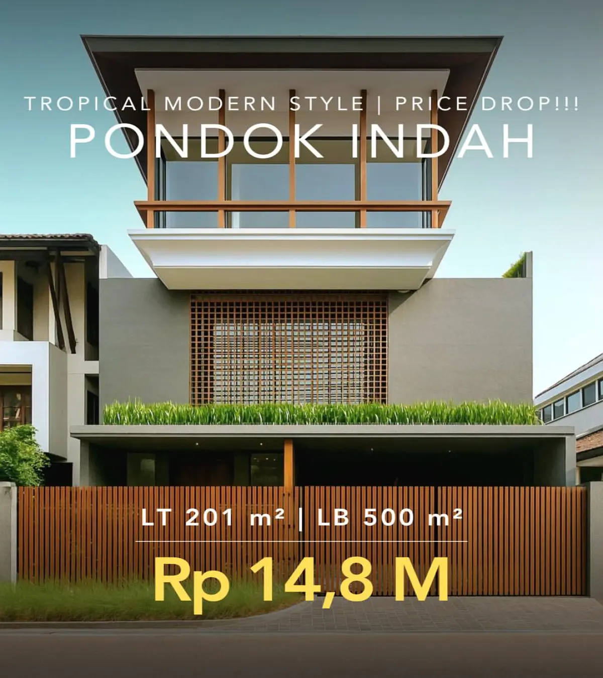 Rumah Dijual Pondok Indah Jakarta Selatan Design Tropical Modern Style