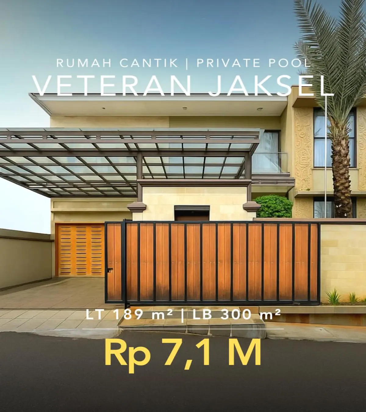 Rumah Dijual Veteran Jakarta Selatan Private Pool
