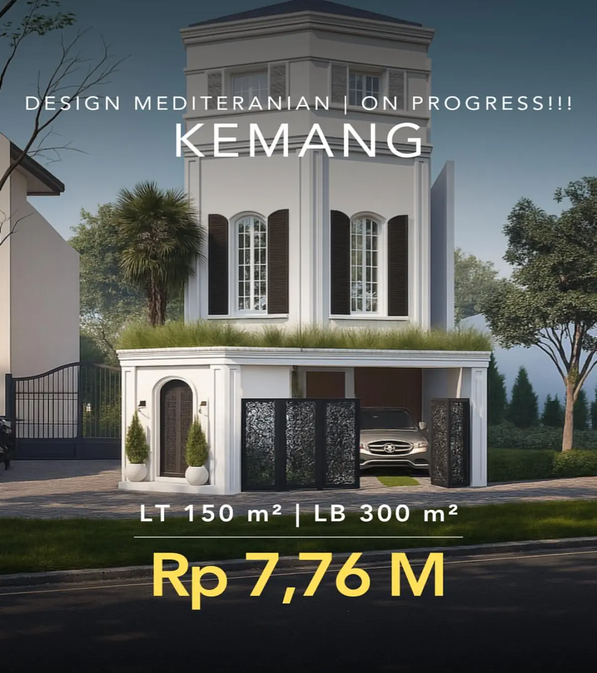 Rumah Dijual Kemang Jakarta Selatan Design Mediteranian