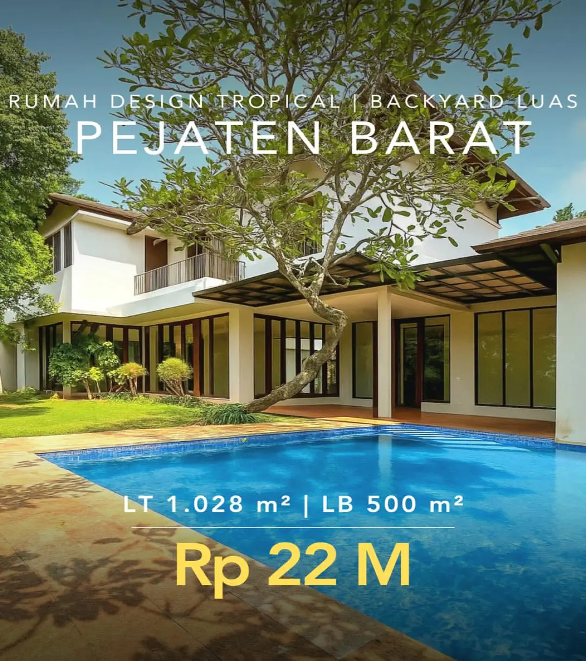 Rumah Dijual Pejaten Barat Jakarta Selatan Dengan Taman Luas