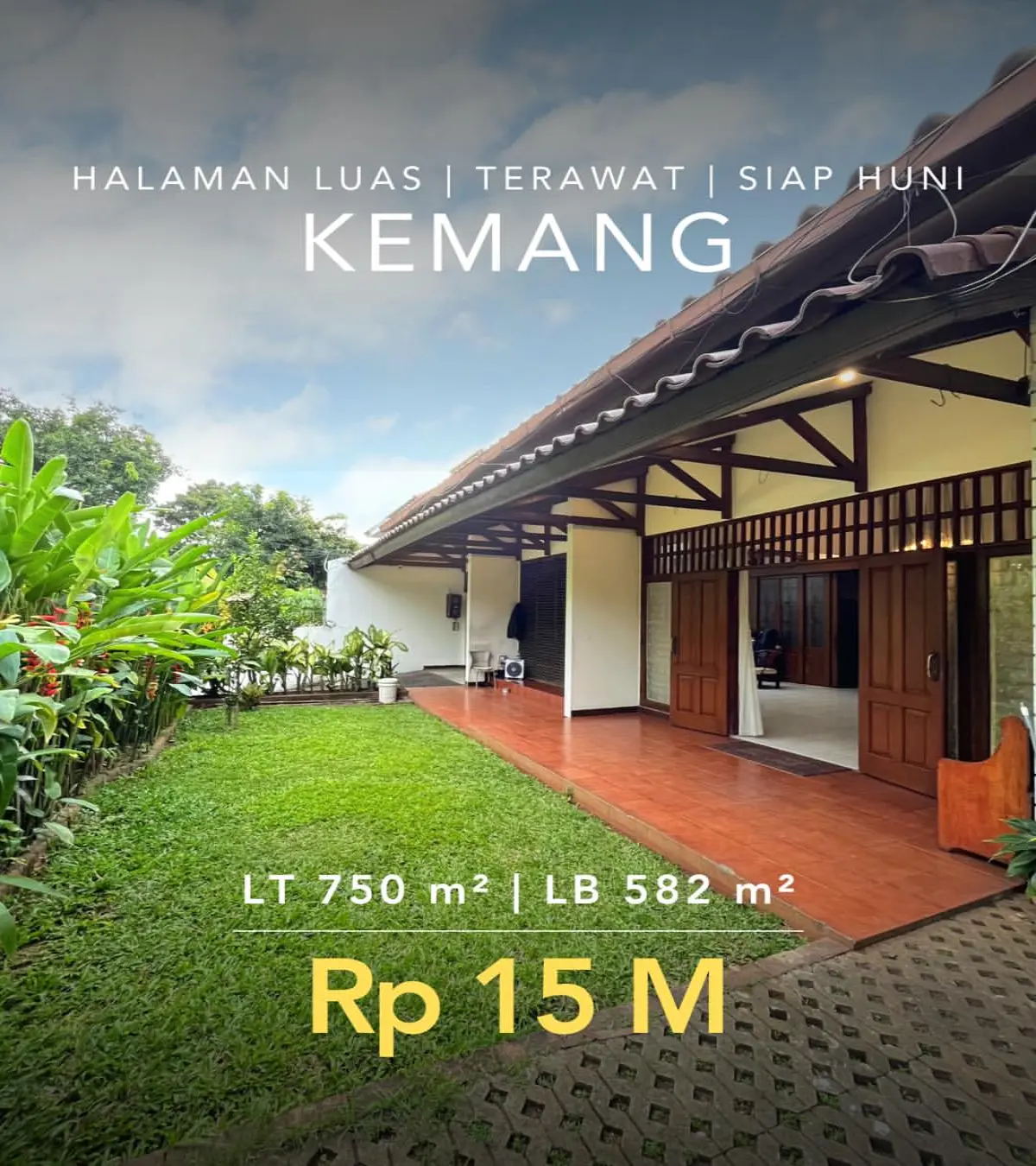 Rumah Dijual Kemang Jakarta Selatan Halaman Luas Terawat