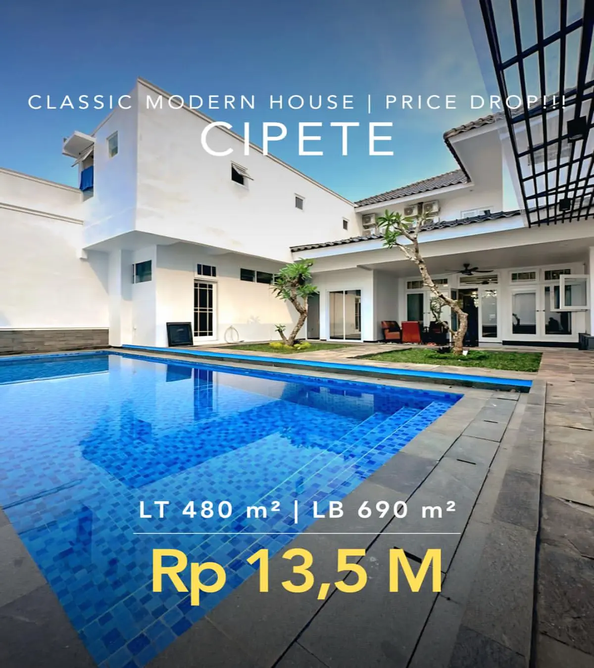 Rumah Dijual Cipete Jakarta Selatan Classic modern House Turun Harga