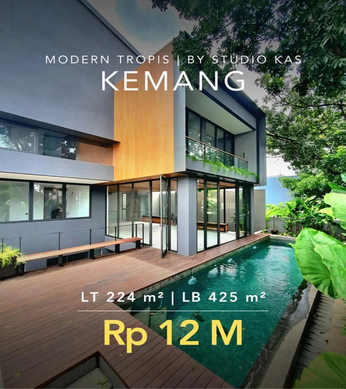 Rumah Dijual Kemang Jakarta Selatan Modern Tropis