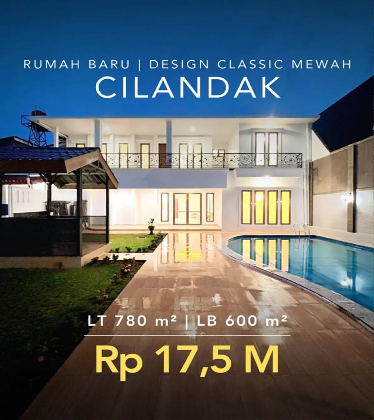 Rumah Dijual Cilandak Jakarta Selatan Design Classic Mewah