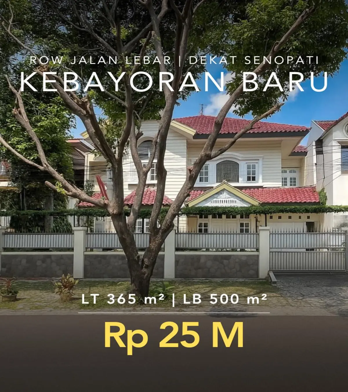 Rumah Dijual Kebayoran Baru Jakarta Selatan Row Jalan Besar