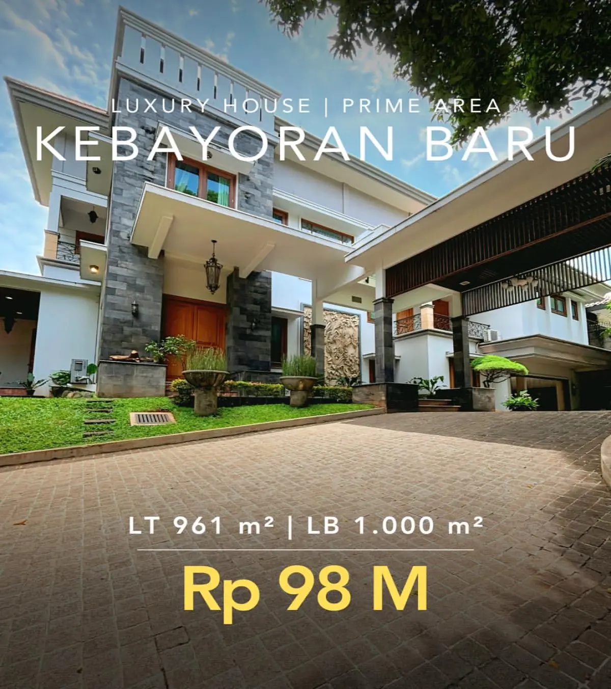 Rumah Dijual Kebayoran Baru Jakarta Selatan Luxury House