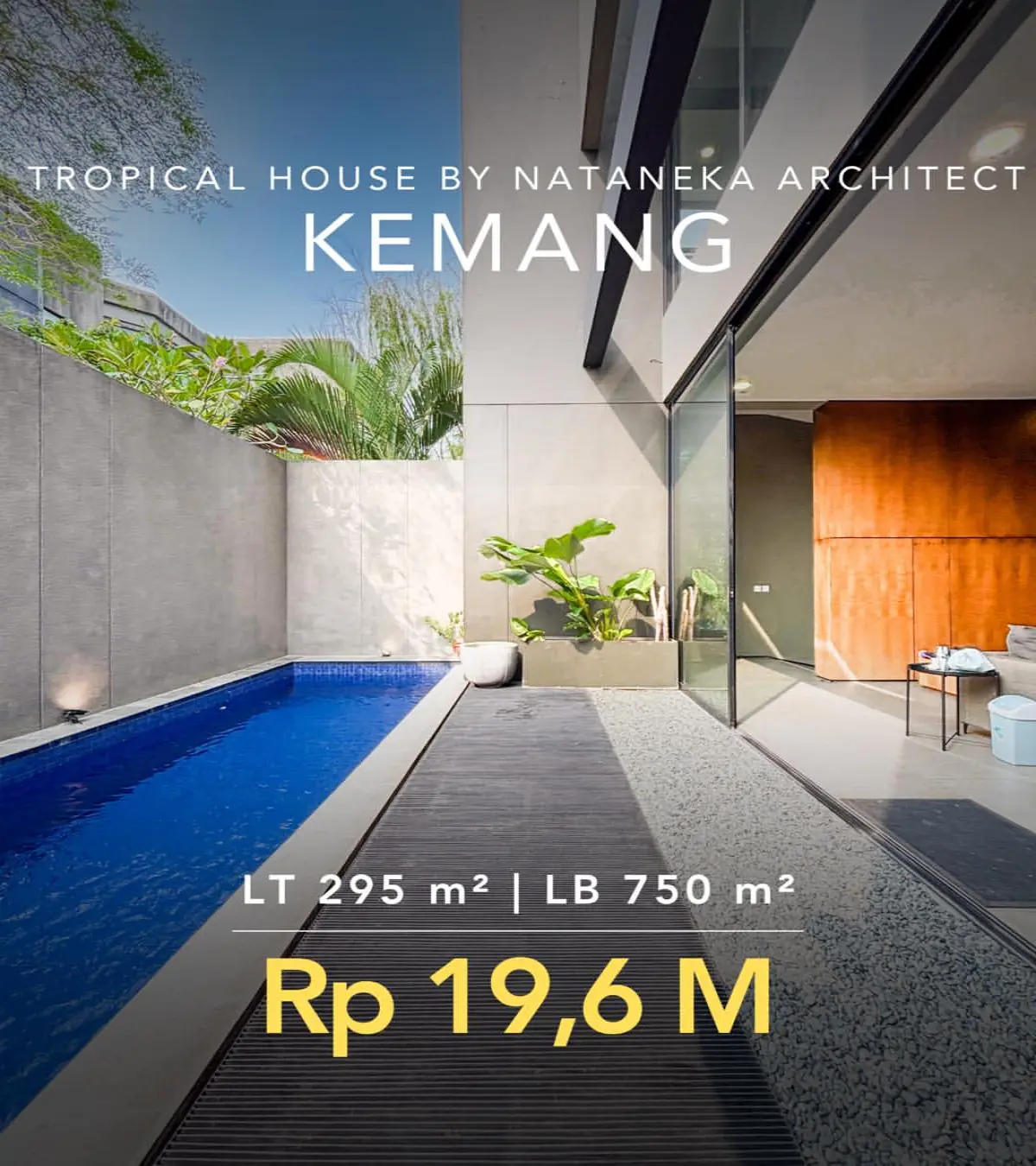 Rumah Dijual di Kemang Jakarta Selatan Design Tropical