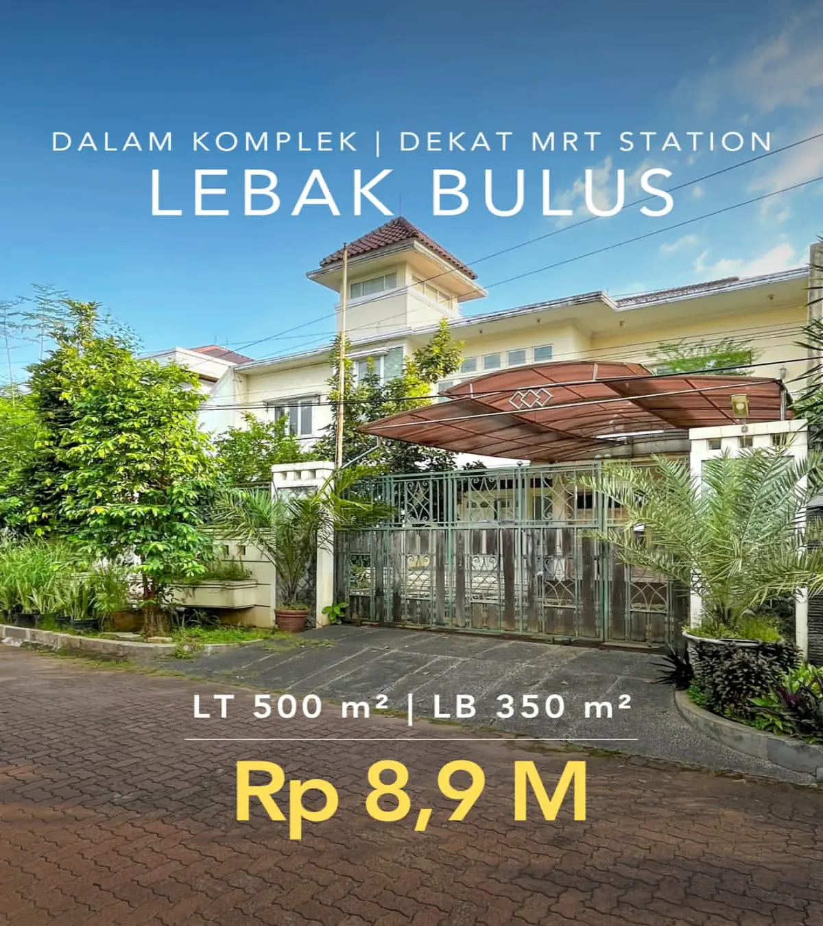 Rumah Dijual Lebak Bulus Jakarta Selatan Dekat MRT