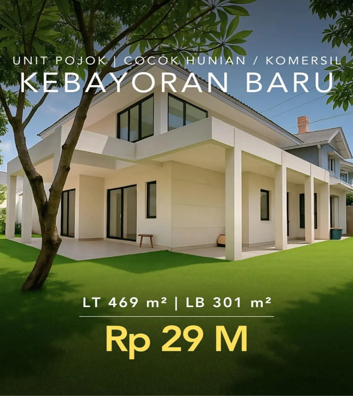 Rumah Dijual Kebayoran Baru Jakarta Selatan Posisi Hook