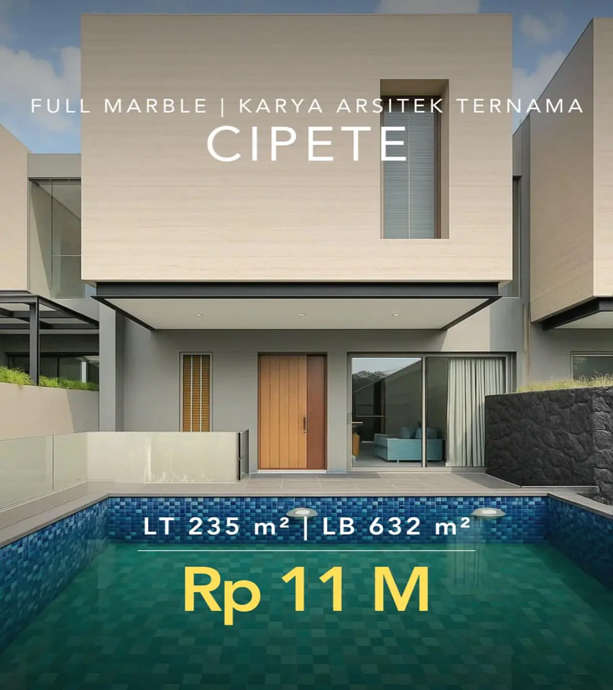 Rumah Dijual Cipete Jakarta Selatan Karya Arsitek Ternama