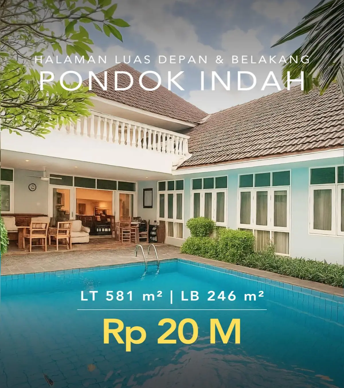Rumah Dijual Pondok Indah Jakarta Selatan Rumah Terawat 1 lantai
