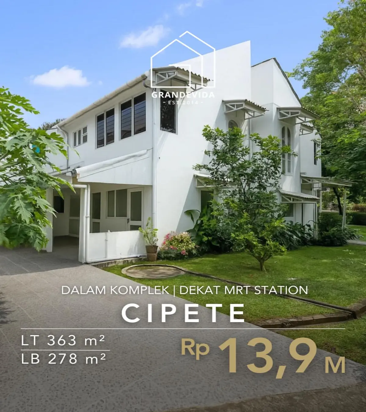 Rumah Dijual Cipete Jakarta Selatan dekat ke MRT