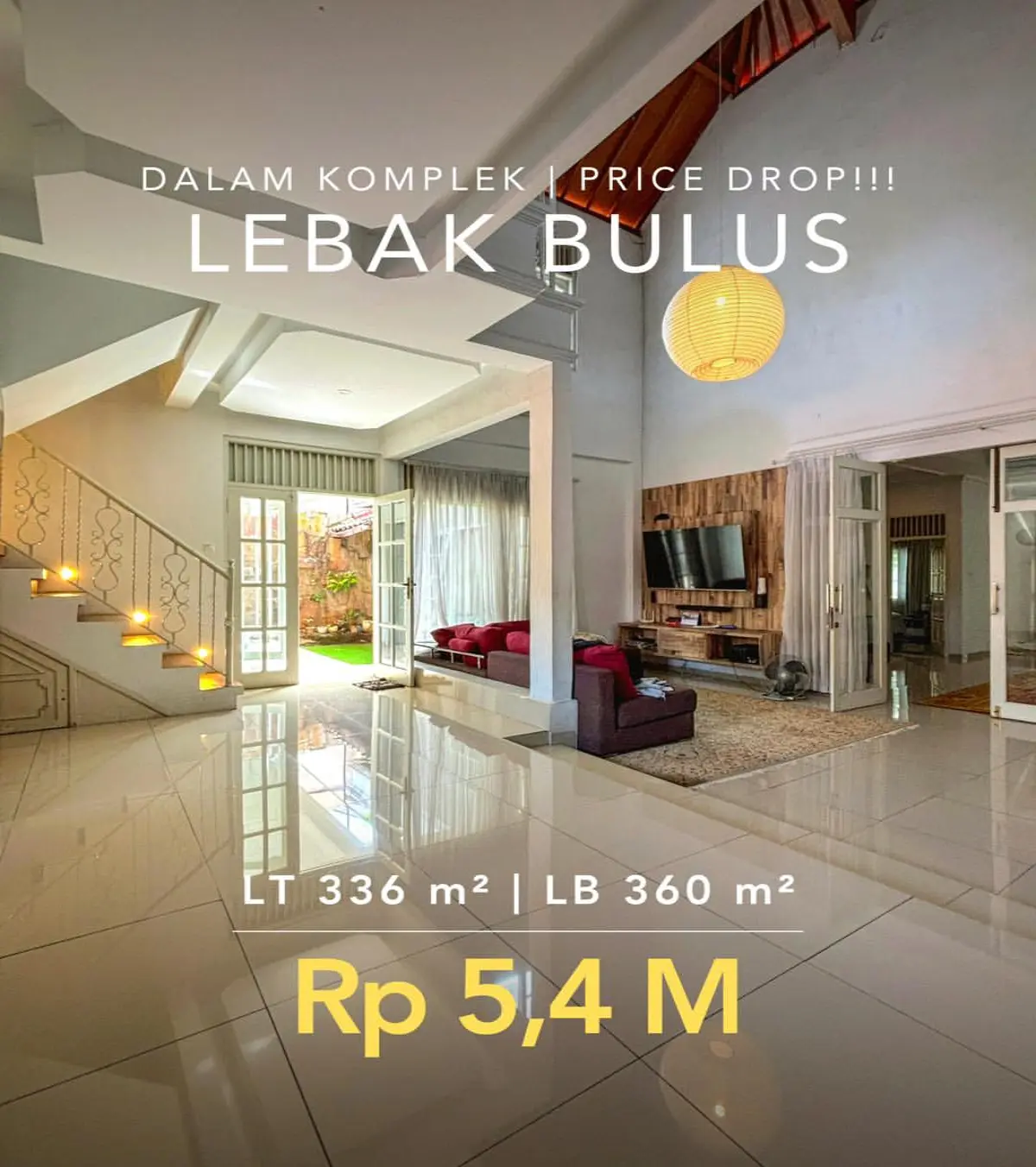 Rumah Dijual di Lebak Jaksel Dalam Komplek
