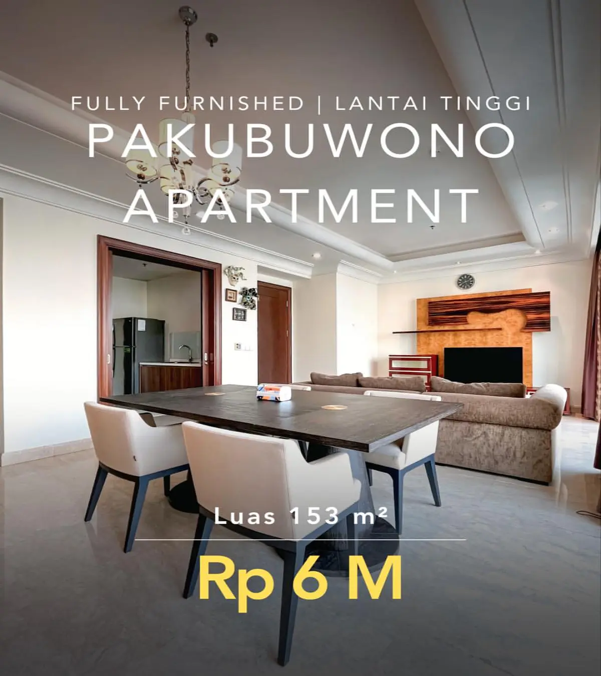 Apartemen Pakubuwono Dijual Jakarta Selatan