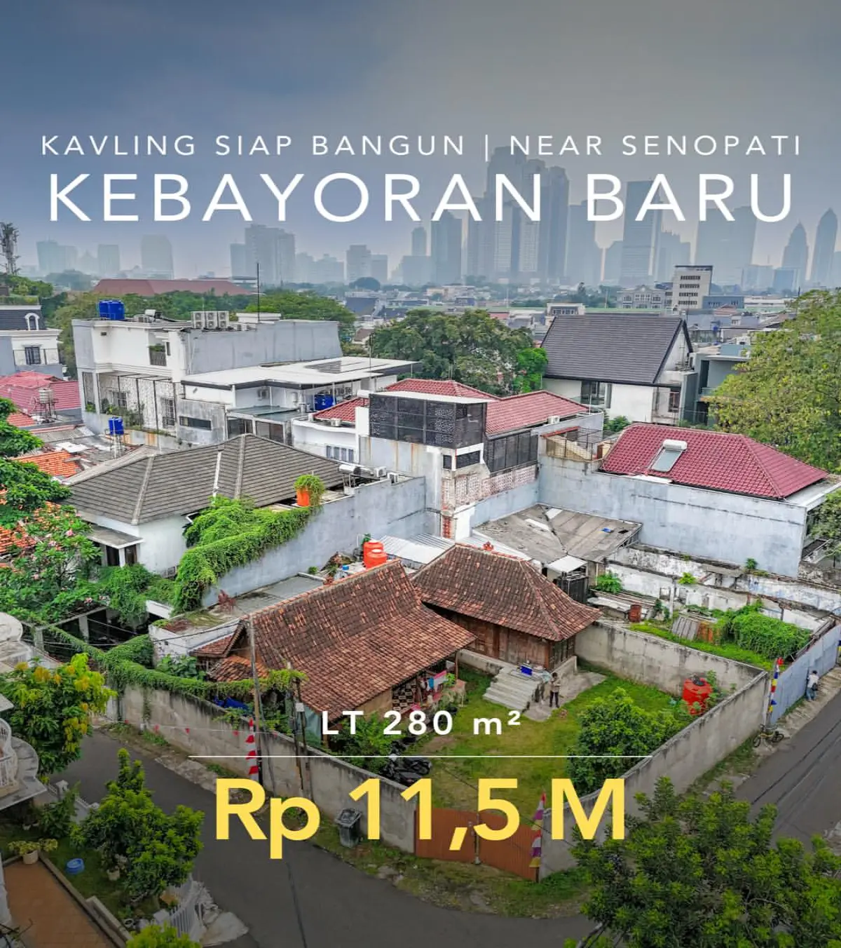 Dijual Kavling Kebayoran Baru Dekat Senopati