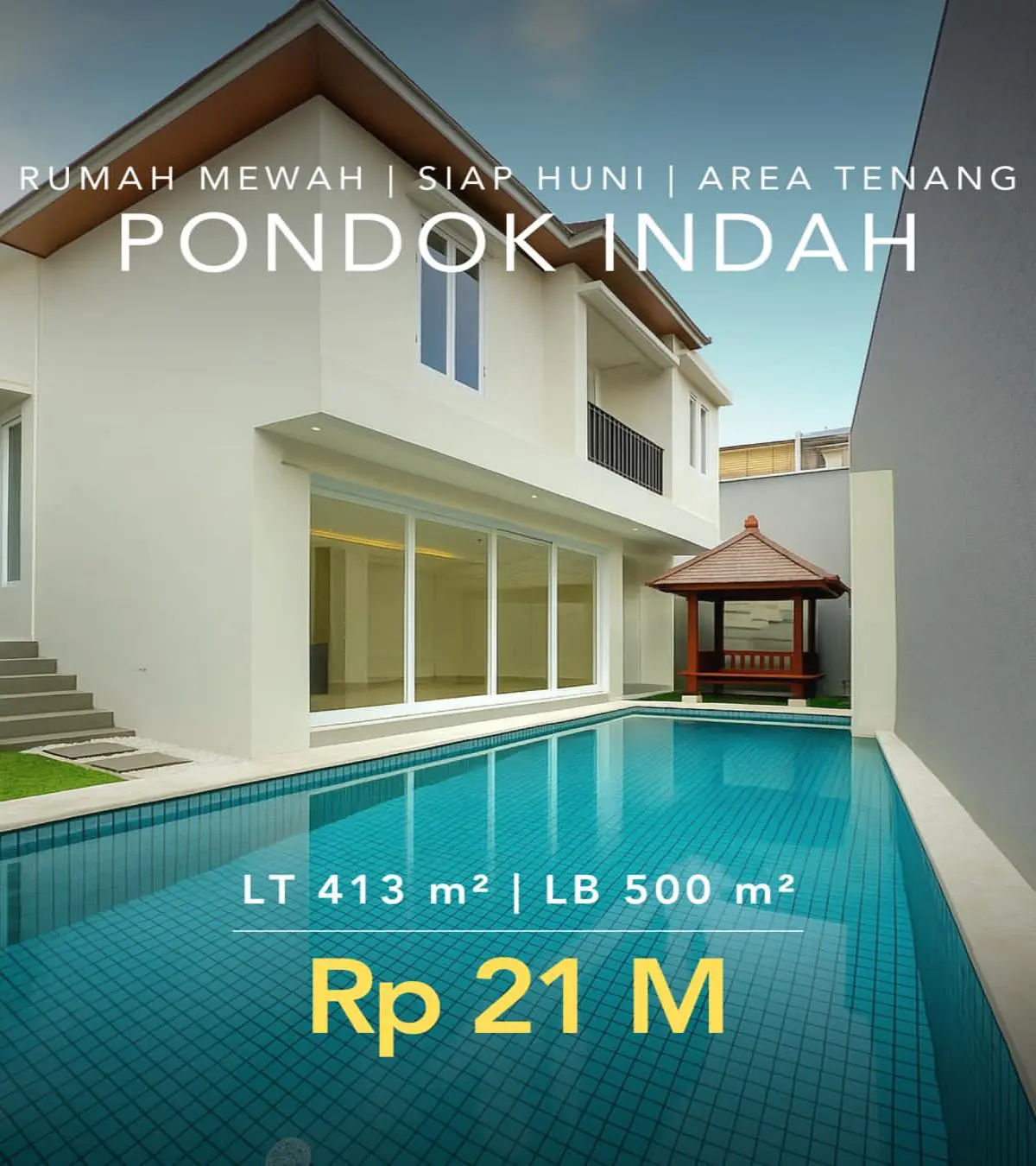 Rumah Private Pool Pondok Indah Jakarta Selatan Dijual