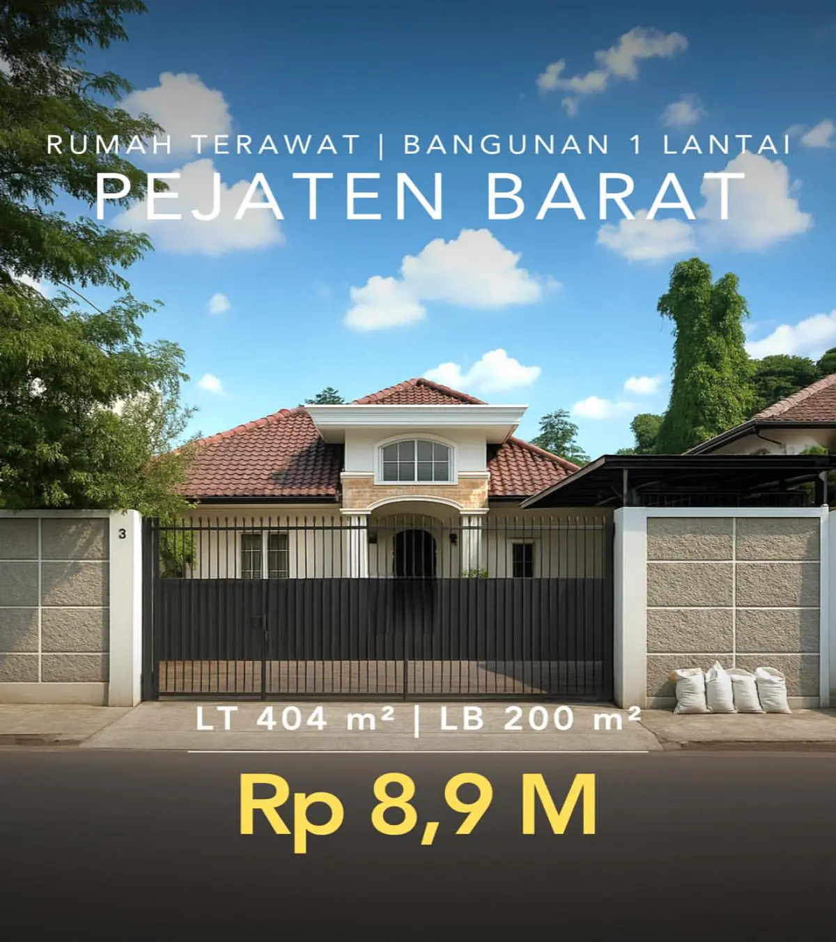 Rumah Mewah Pejaten Barat, Jakarta Selatan Harga Nego!