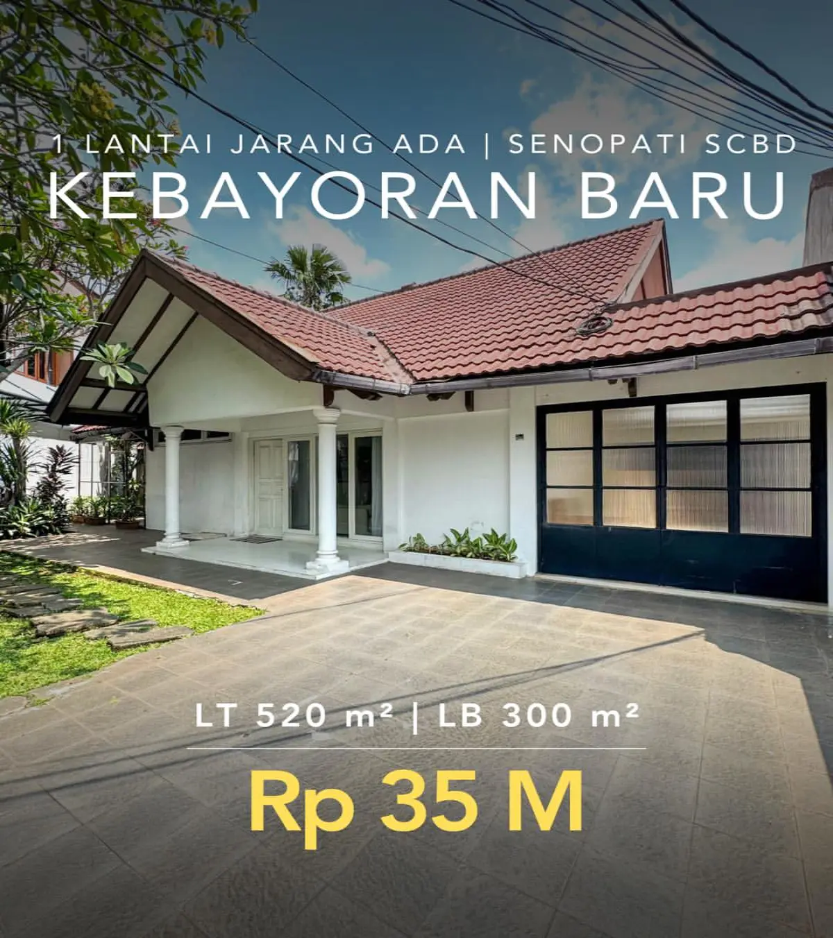 Rumah Minimalis 1 Lantai Kebayoran Baru, Dekat Senopati