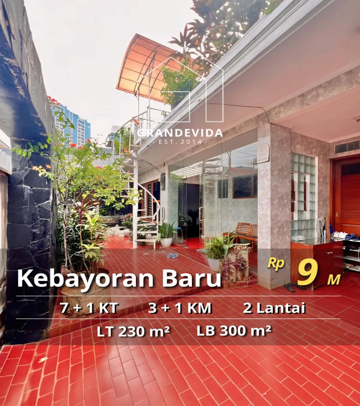 Hunian Nyaman di Kebayoran Baru Rumah dijual dekat Sungai Sambas, Jaksel