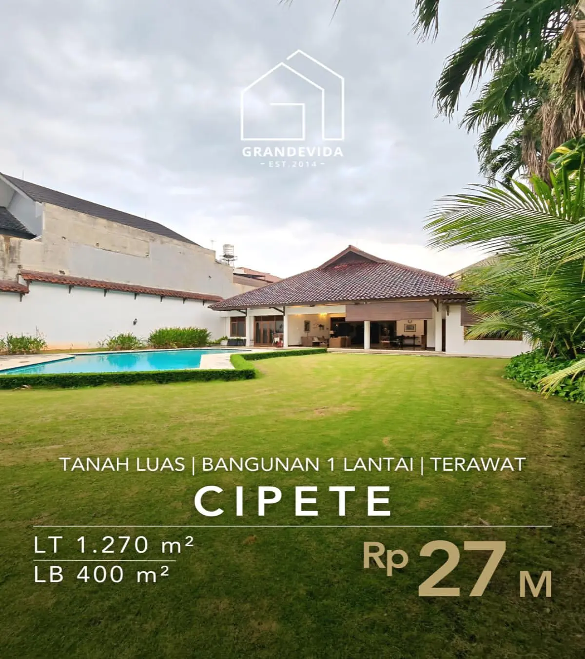 Cipete, Jakarta Selatan Rumah Idaman di Tanah Luas - Harga Nego!