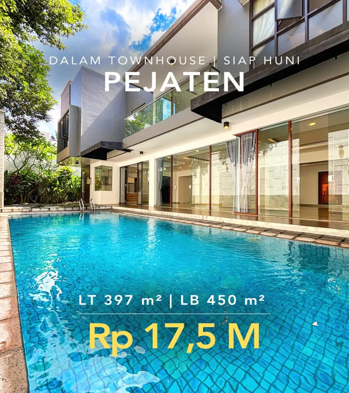 Rumah Dijual Pejaten Jakarta Selatan dalam Townhouse Mewah