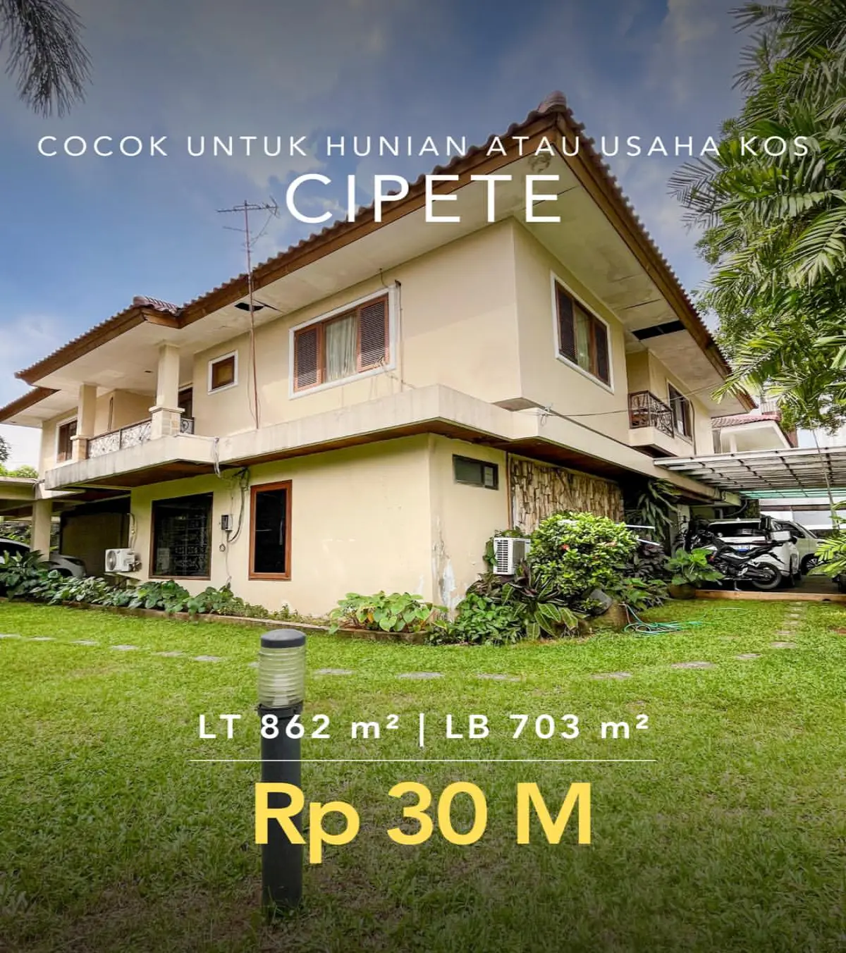 DIJUAL RUMAH Deket MRT di Cipete Jakarta Selatan. Siap Huni