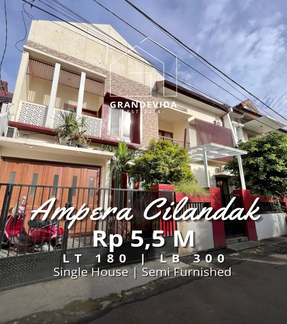 Rumah Dijual di Ampera Cilandak 3 lantai Terawat