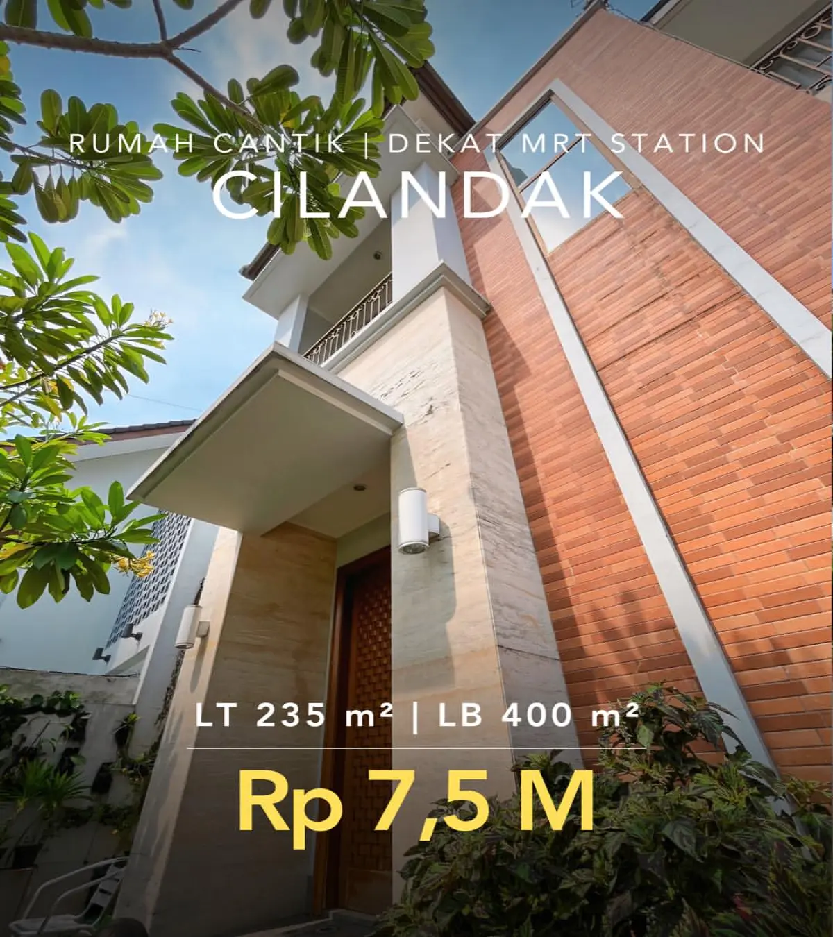 Rumah Dijual di Cilandak Rumah Cantik Dekat MRT