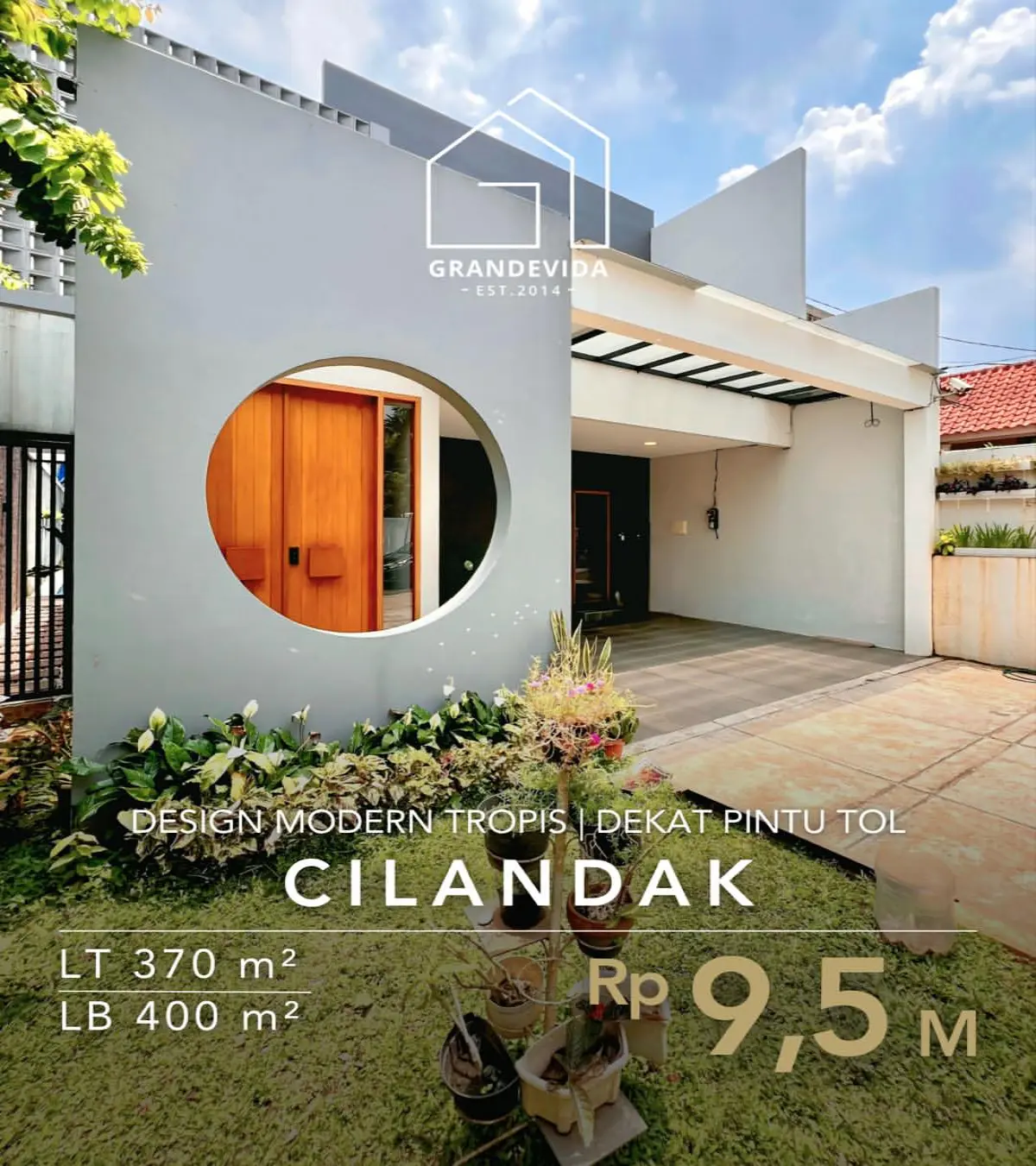 Rumah Dijual di Cilandak Modern Tropis