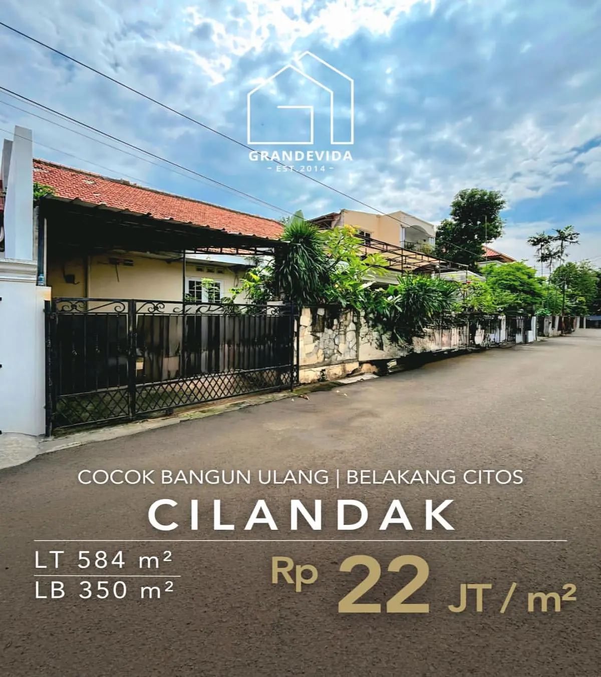 Rumah Dijual di Cilandak Bangunan Lama Cocok Bangun Ulang