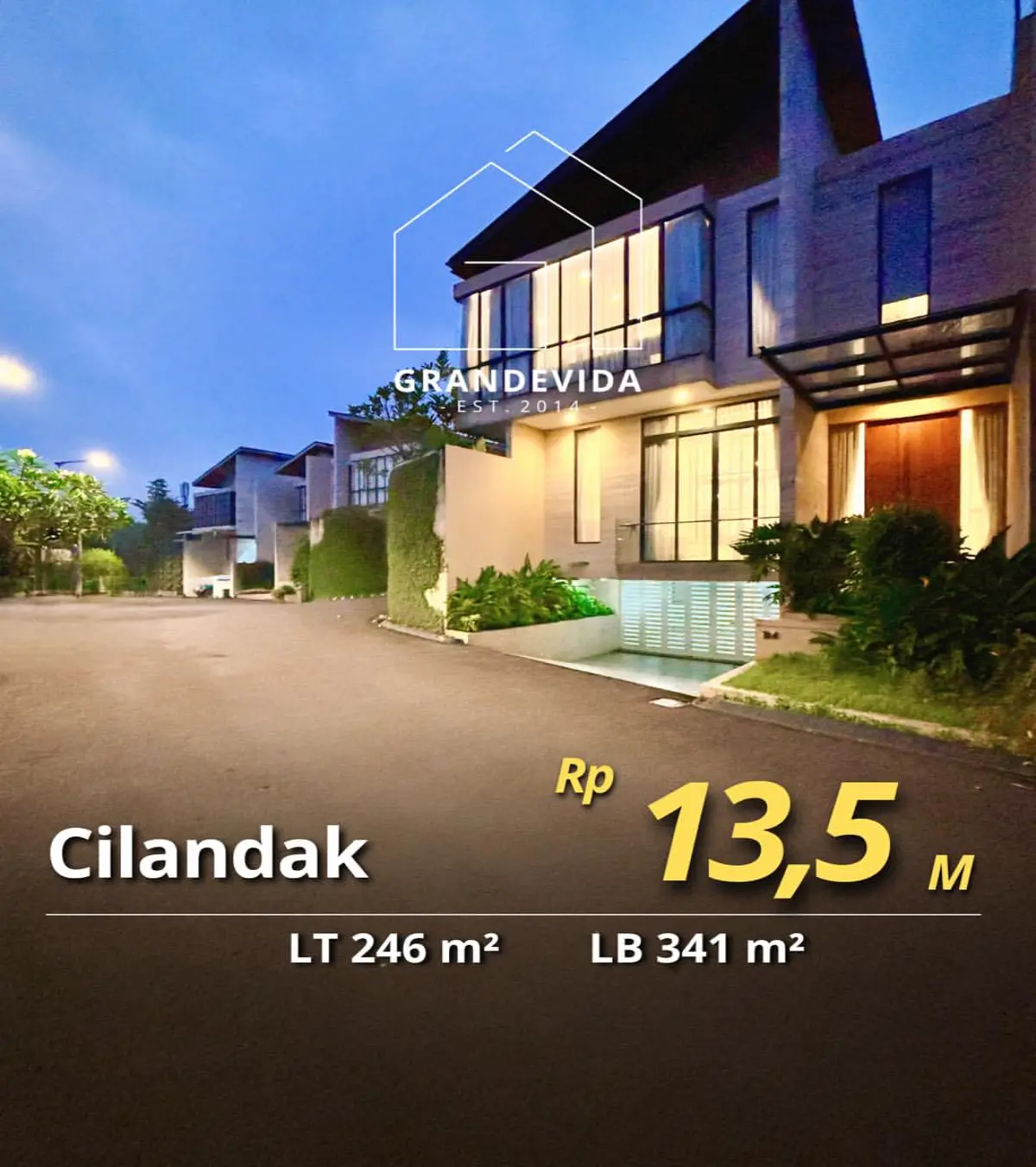 Rumah Dijual di Cilandak Dalam Townhouse Mewah