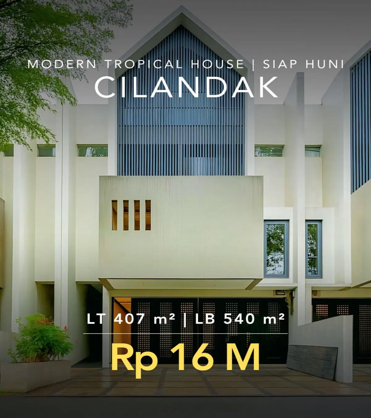 Rumah Dijual di Cilandak design Modern Tropical