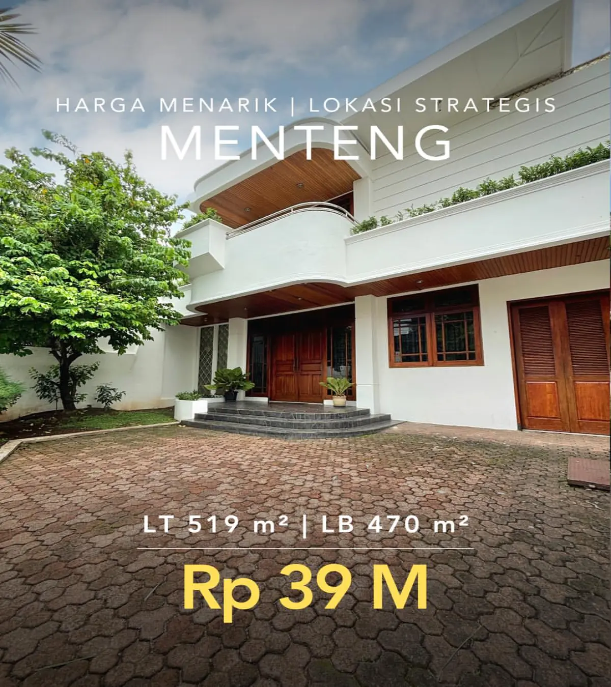 Rumah Dijual di Menteng Harga Menarik