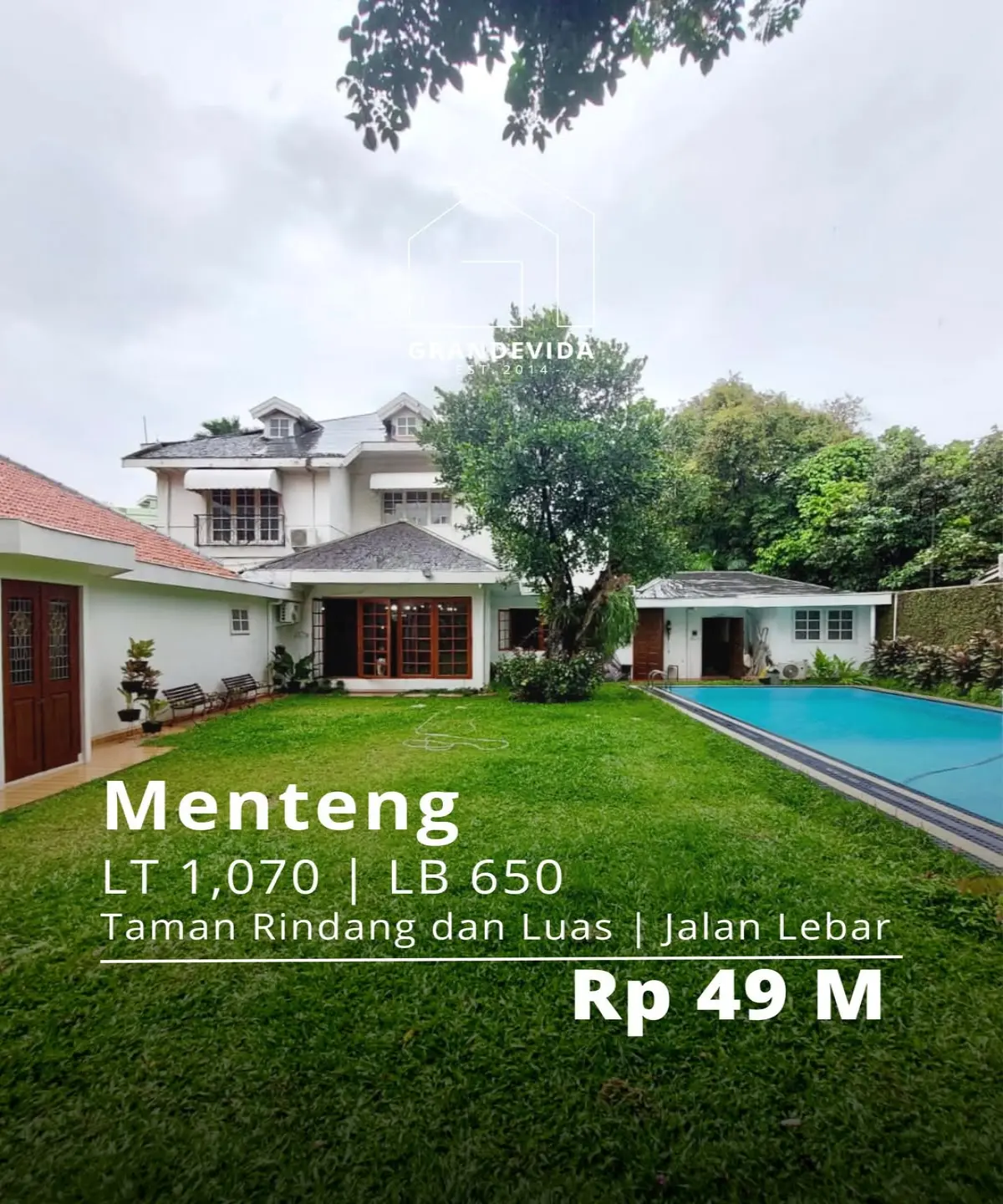 Rumah Dijual di Menteng Colonial House Sangat Terawat