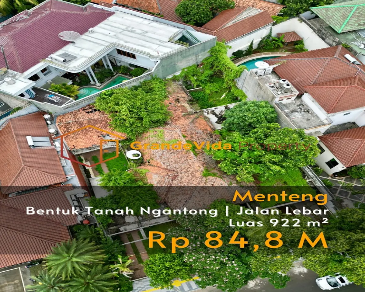 Rumah Dijual di Menteng Bentuk Tanah Ngantong