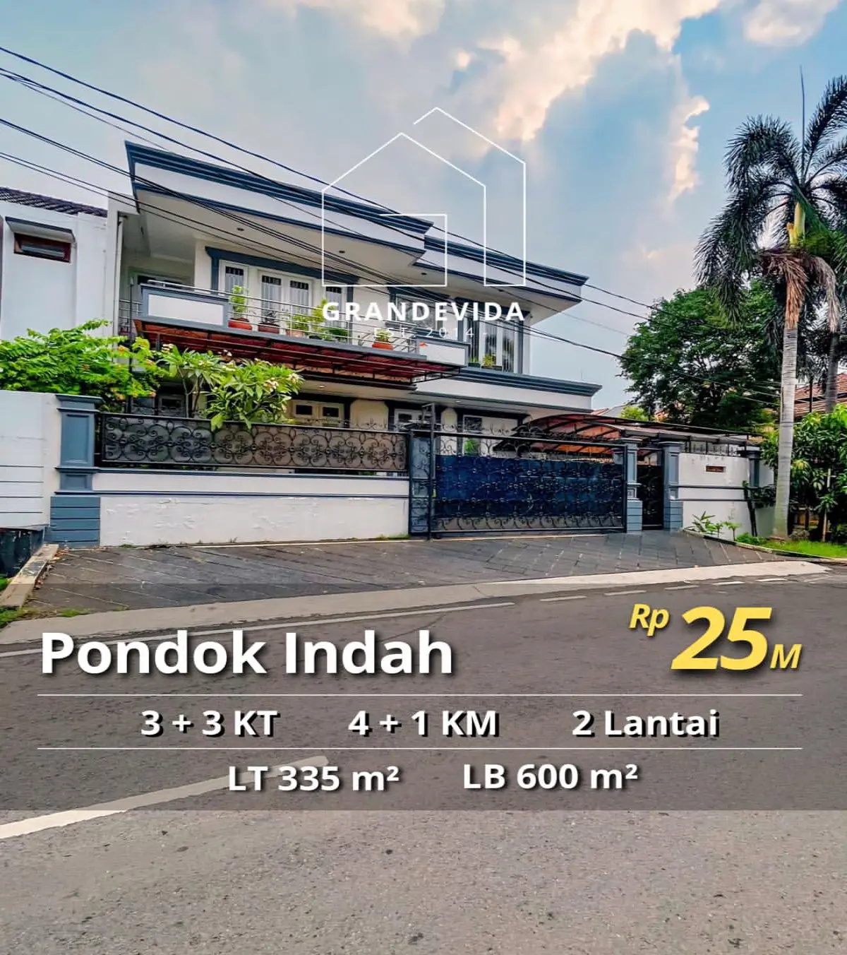 Rumah Dijual di Pondok Indah Bangunan 2 Lantai siap huni
