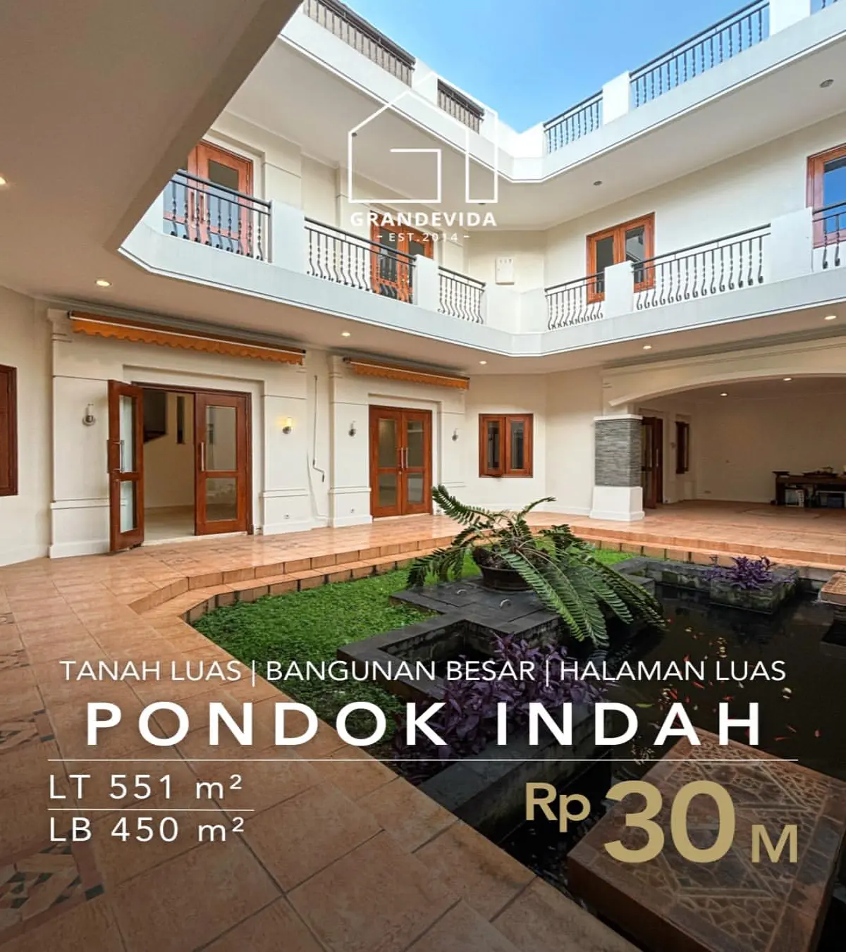 Rumah Dijual di Pondok Indah Tanah Besar Bangunan luas