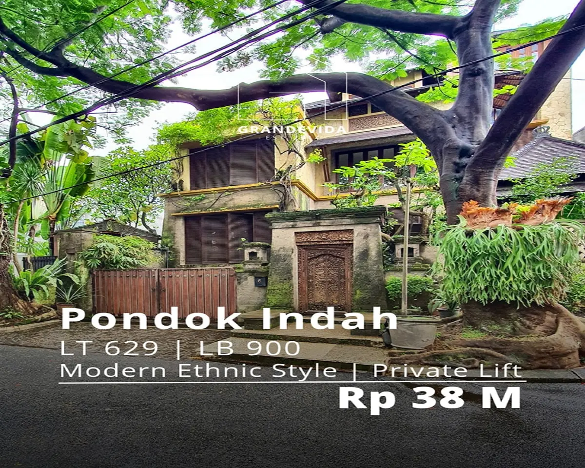 Rumah Dijual di Pondok Indah Design Modern Ethnic