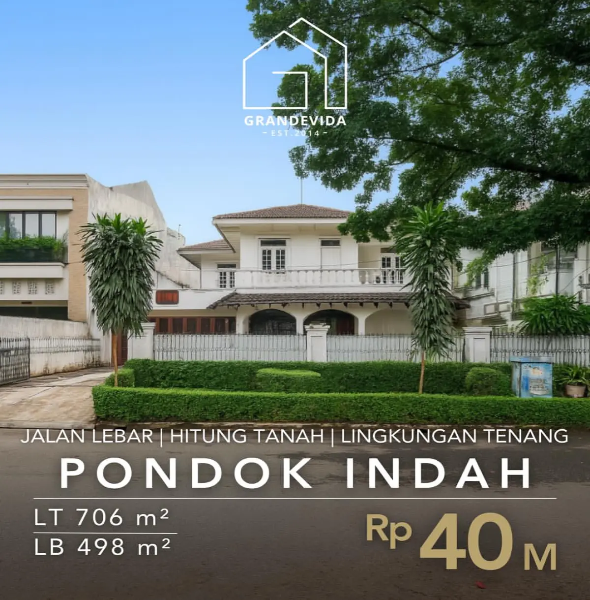 Rumah Dijual di Pondok Indah Lingkungan Tenang