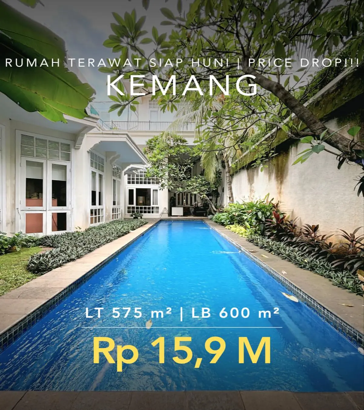 Rumah Dijual di Kemang Ampera Harga Turun
