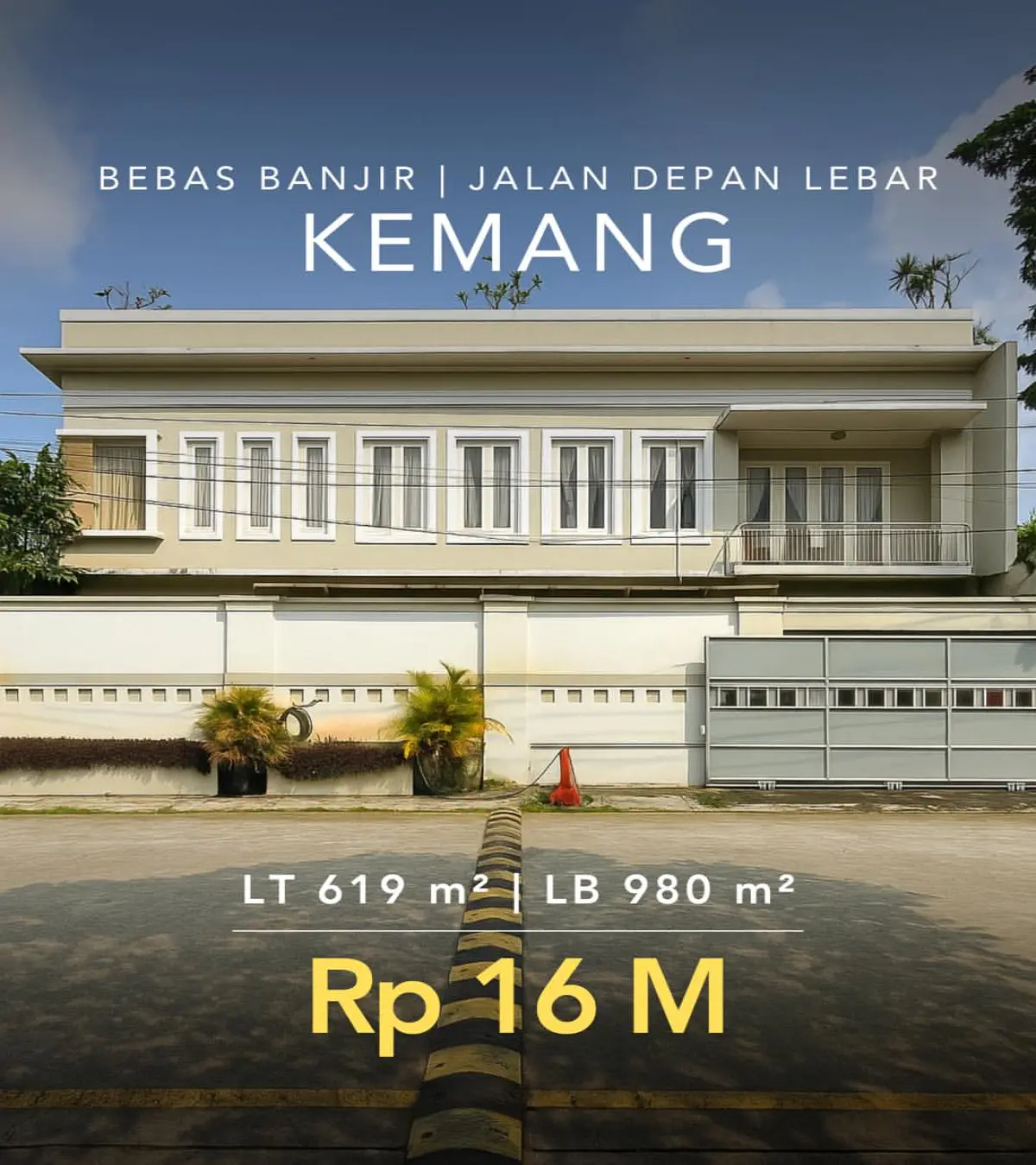 Rumah Dijual di Kemang Bebas Banjir Jalan depan Rumah Lebar