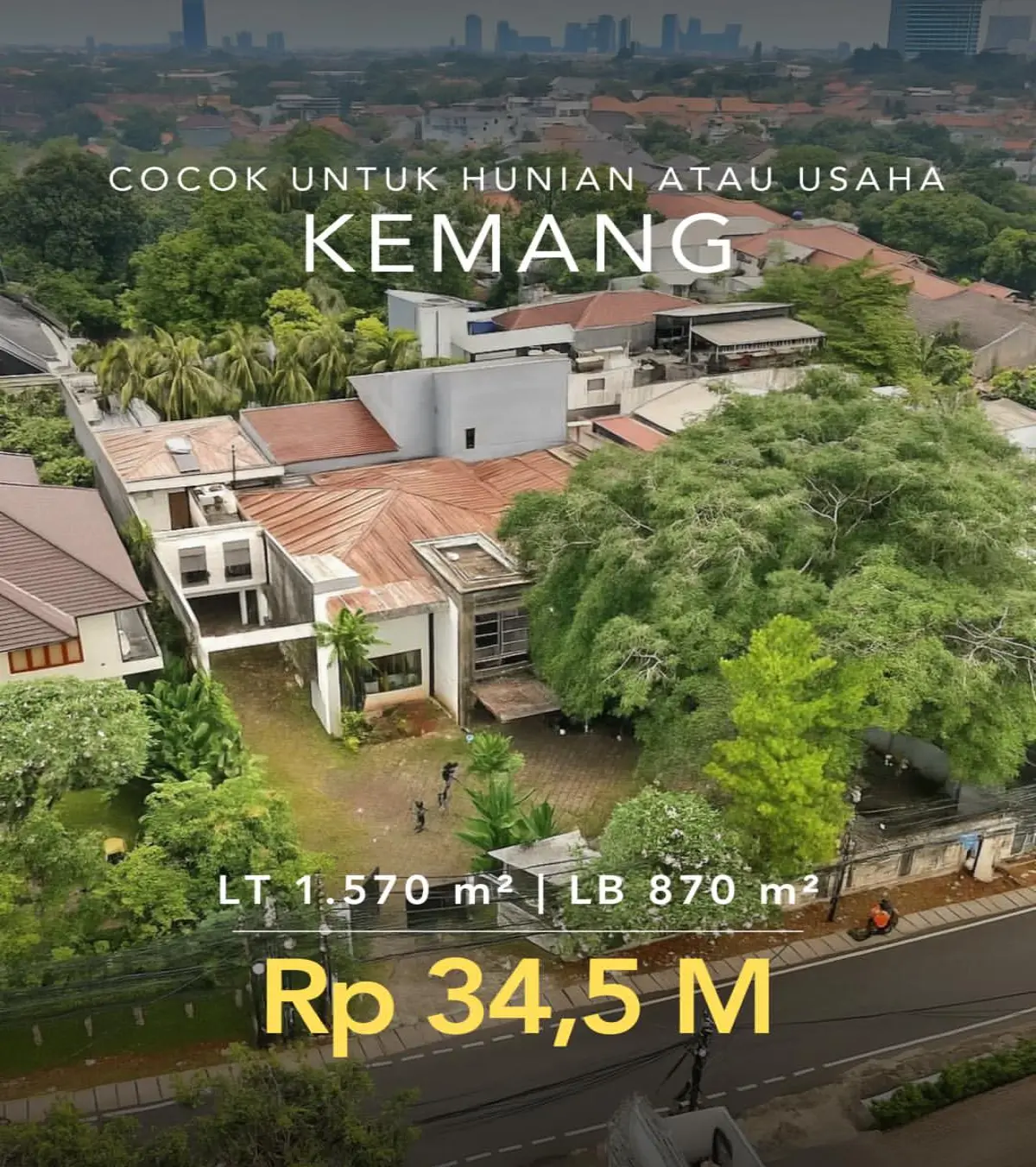 Rumah Dijual di Kemang Utara Cocok Dibangun Ulang
