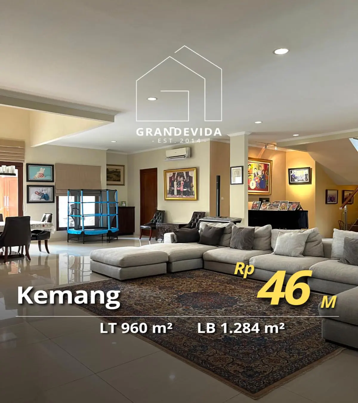 Rumah Dijual di Kemang Utara Semi Furnished