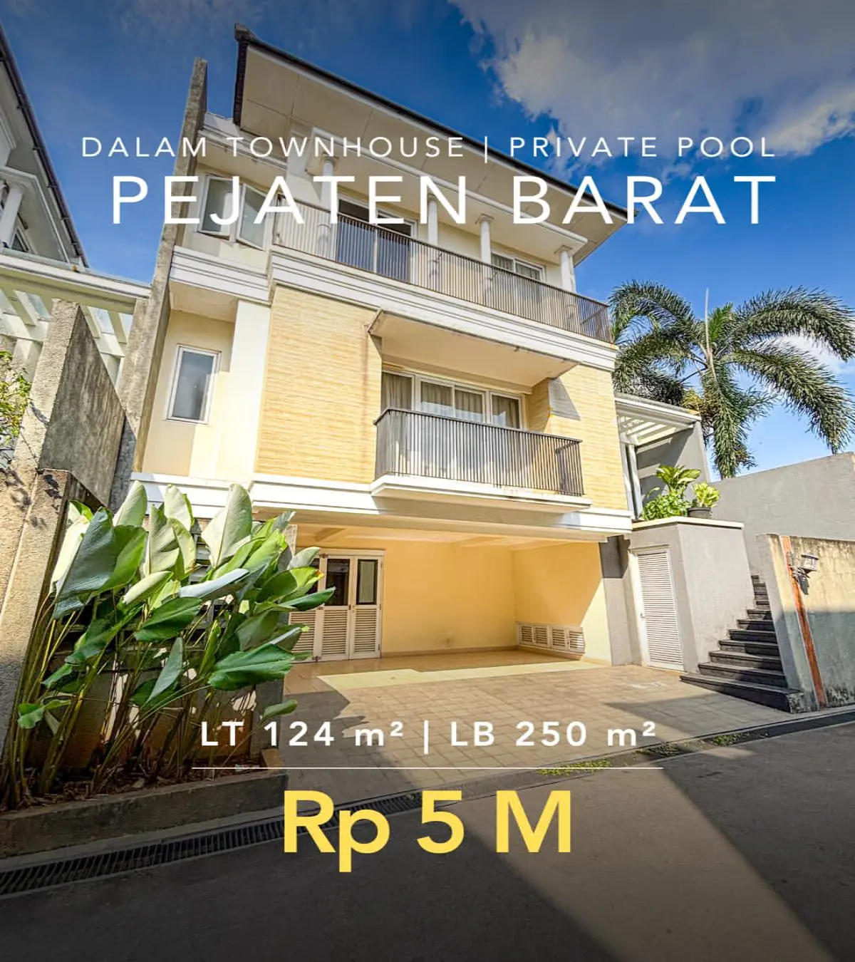 Rumah Dijual di Pejaten Dalam Townhouse Private Pool